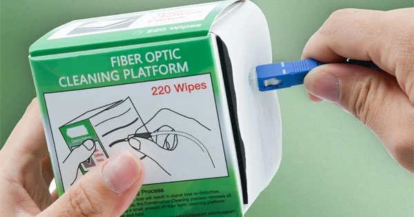 How to Clean a Fiber Connector With a Lint-Free Wipe